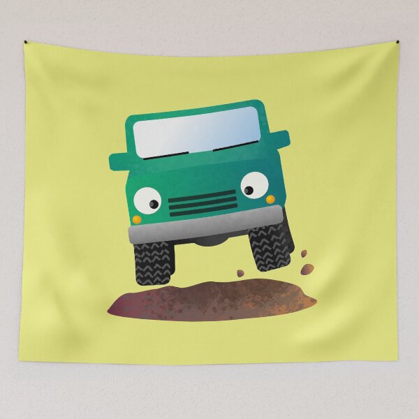 Item preview, Cute 4X4 offroad vehicle cartoon car designed and sold by FrogFactory.