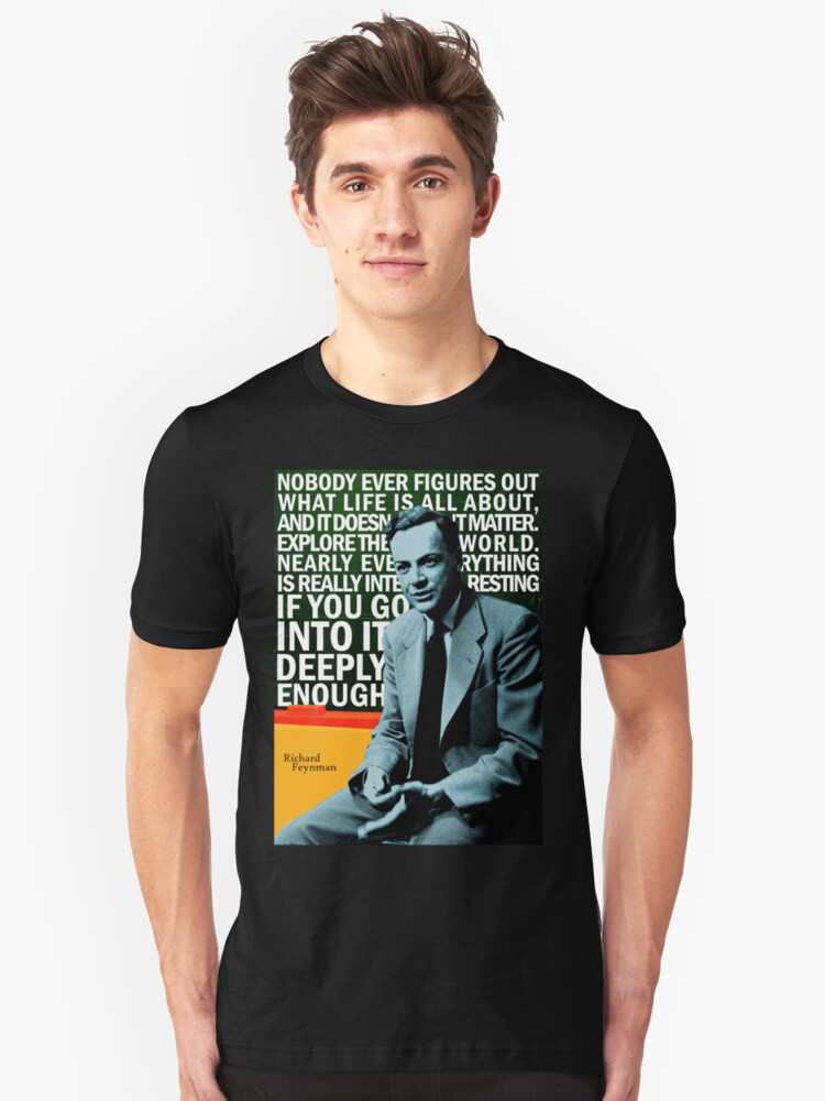 Alternate view of Richard Feynman Slim Fit T-Shirt