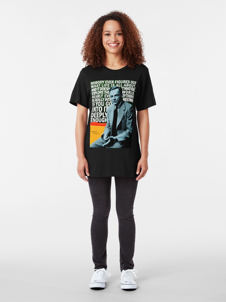 Alternate view of Richard Feynman Slim Fit T-Shirt