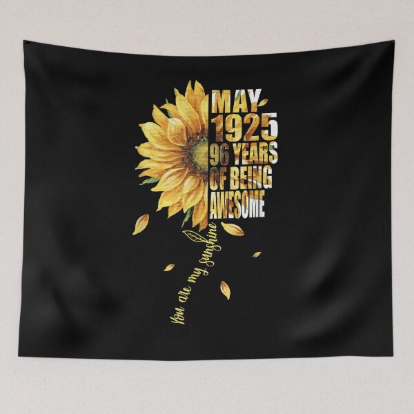 Item preview, Born In May 1925 Sunflower 96th Birthday 96 Years Old Bday Gift  designed and sold by venitamara.