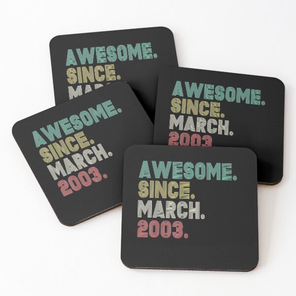 Item preview, 18 Years Old Vintage Awesome Since March 2003 18th Birthday  designed and sold by mylahKristian.
