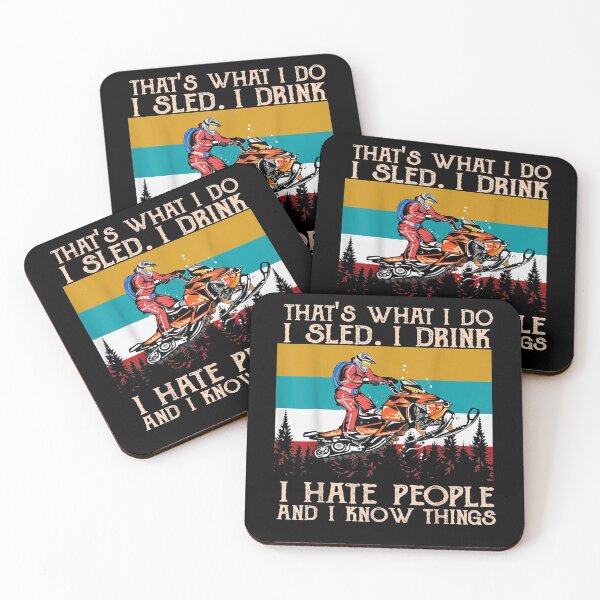 Item preview, Snowmobile That's What I Do I Sled I Drink I Hate People Gift  designed and sold by venitamara.