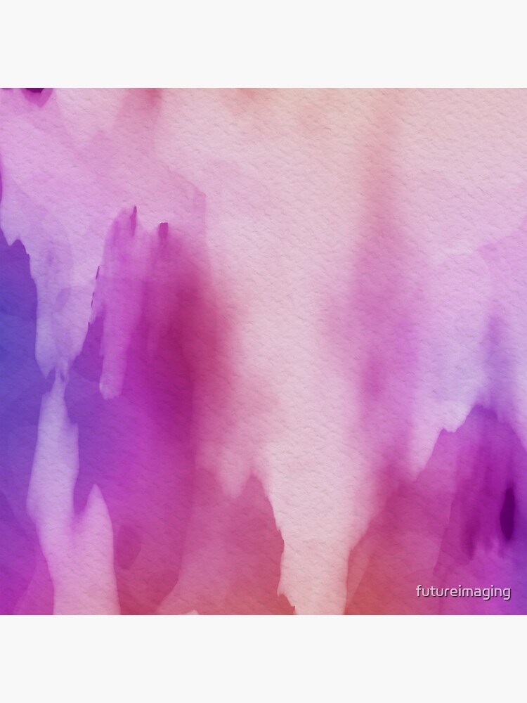Pinks & Purple Watercolor Positive Space by futureimaging