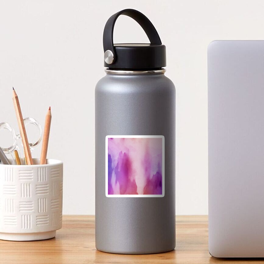 Pinks & Purple Watercolor Positive Space Sticker