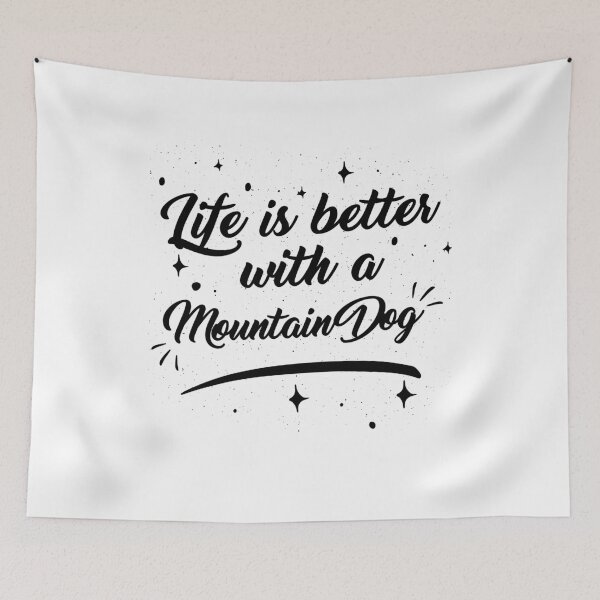 Item preview, Life is better with swiss mountain dog farmer dog saying designed and sold by madgrfx.