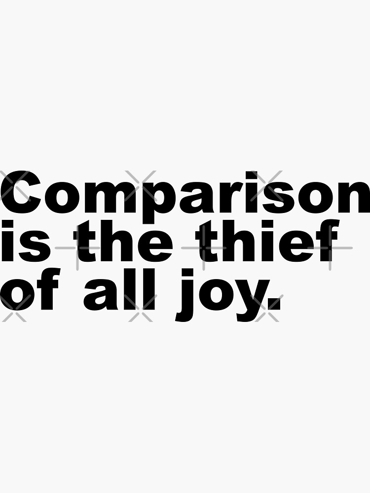 is the thief of all joy" Sticker for Sale by designite