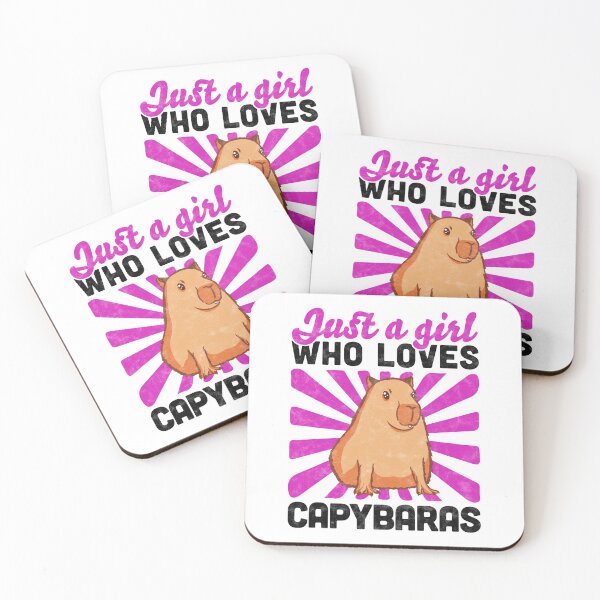 Item preview, Girl who loves capybara capybara saying designed and sold by madgrfx.