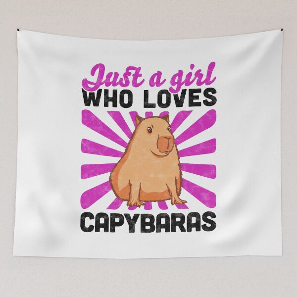 Item preview, Girl who loves capybara capybara saying designed and sold by madgrfx.
