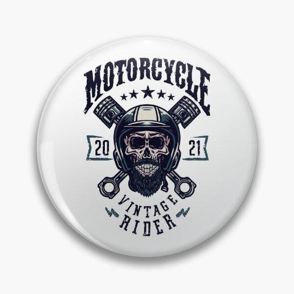 Item preview, Retro Motorcycle Skull designed and sold by Vector Scout Lab.