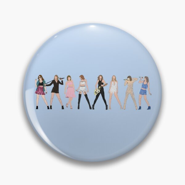 Taylor Swift RED + 1989 Fanart Glittered 1.25 Inches Small Button Pins  (Price Per Pin)