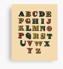 Vintage Circus Alphabet Canvas Print