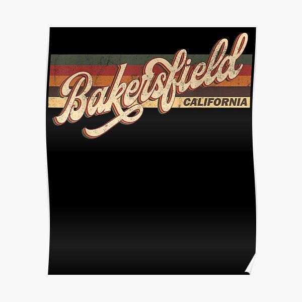 BAKERSFIELD BEARS Print Vintage Baseball Poster Retro 