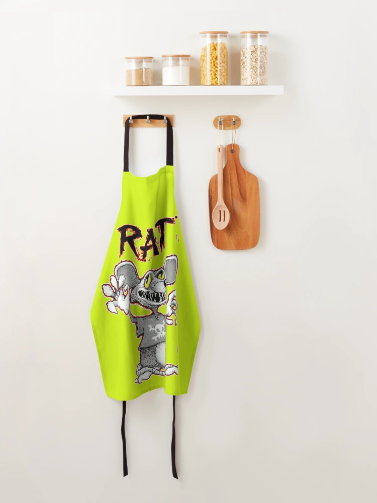 Aperçu 4 sur 6. Tablier avec l'œuvre RAT RAT RAT créée et vendue par linden lorenson.