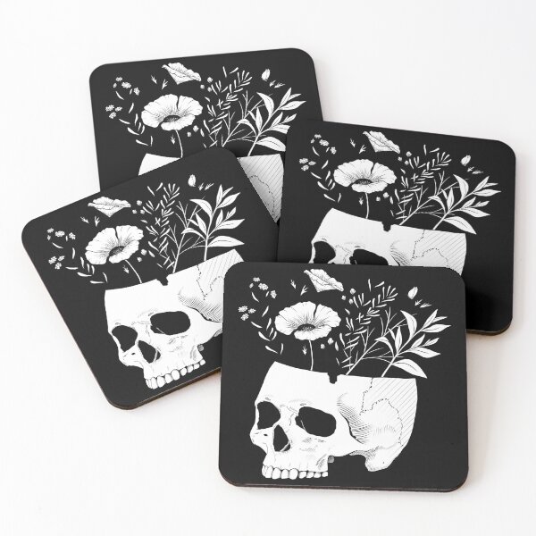 Item preview, Skull Girl - Flower pot (black) designed and sold by Brysiaa.