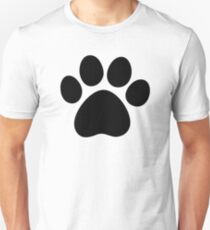 Black Dog Paw Unisex T-Shirt