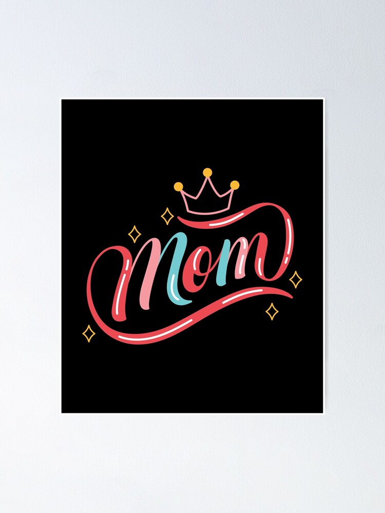 My mom my hero mothers day gift ideas best mom gifts mother's day  celebration graphic design Poster by Mounir Khalfouf - Pixels Merch