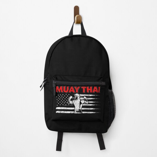 Item preview, Muay Thai Boxing American Flag Ninja Combat Fight Warrior Fight Fist Brazilian Wrestling Karate Martial Arts designed and sold by shirti.