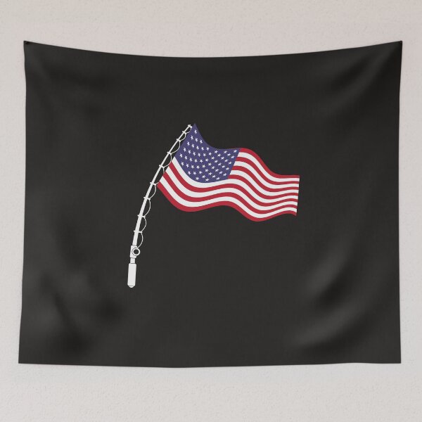Item preview, Fishing Patriotic Tuna, Patriotic Fishing, American USA Flag Fishing Pole designed and sold by sirina2796.