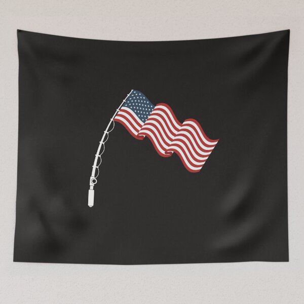 Item preview, Fishing Patriotic Tuna, Patriotic Fishing, American USA Flag Fishing Pole designed and sold by sirina2796.