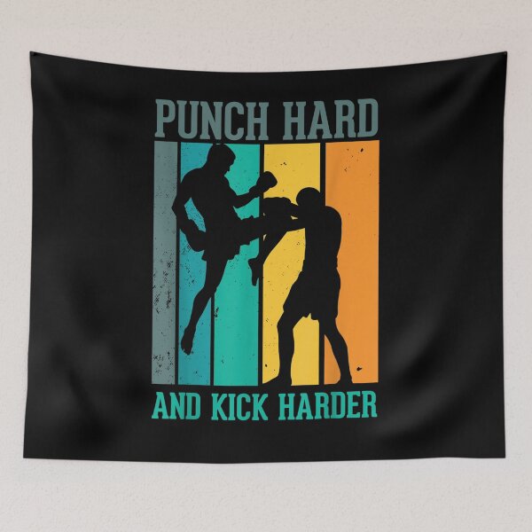 Item preview, Punch Hard And Kick Harder For A Kickboxer Kickboxing Boxer Gift  designed and sold by rubysheila.
