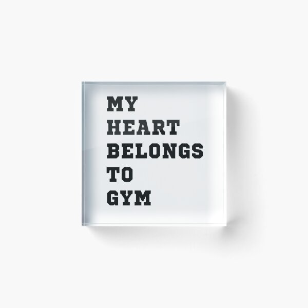 Item preview, My heart belongs to gym designed and sold by Zagach Letters.