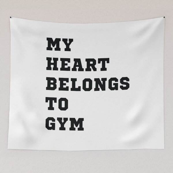 Item preview, My heart belongs to gym designed and sold by Zagach Letters.