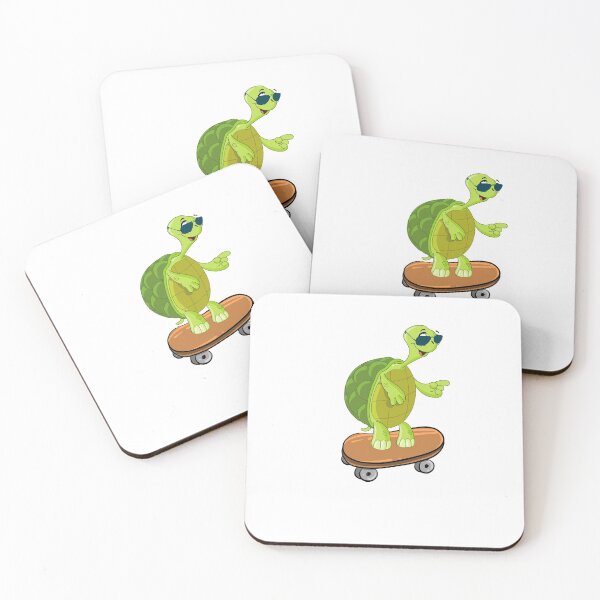 Item preview, Turtle with Glasses on a Skateboard designed and sold by Diamaber.