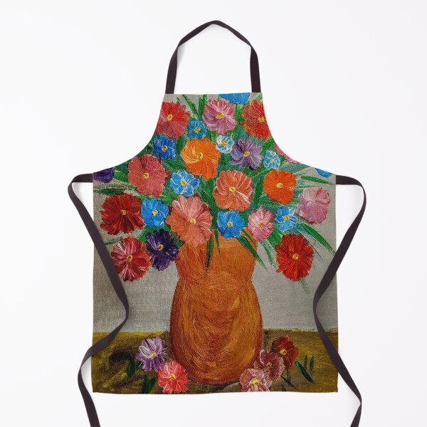 Item preview, Some abstract mixed flowers in a metallic vase  designed and sold by kkartwork.