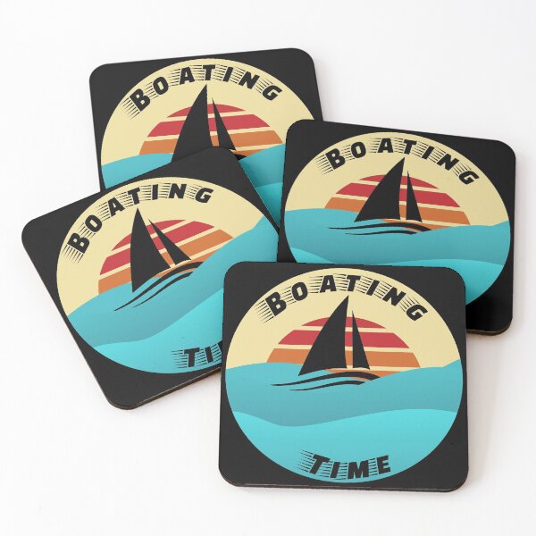 Item preview, Boating Time - Sunset & Ocean Waves - Retro Vintage Style designed and sold by SHOPBLOB.
