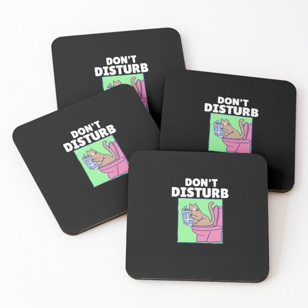 Item preview, don't disturb - Cat sitting on Toilet reading newspaper designed and sold by GLwithUs.