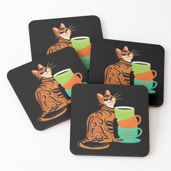 Item preview, Easily Distracted by Cats and Coffee designed and sold by Nathalie Aynié.