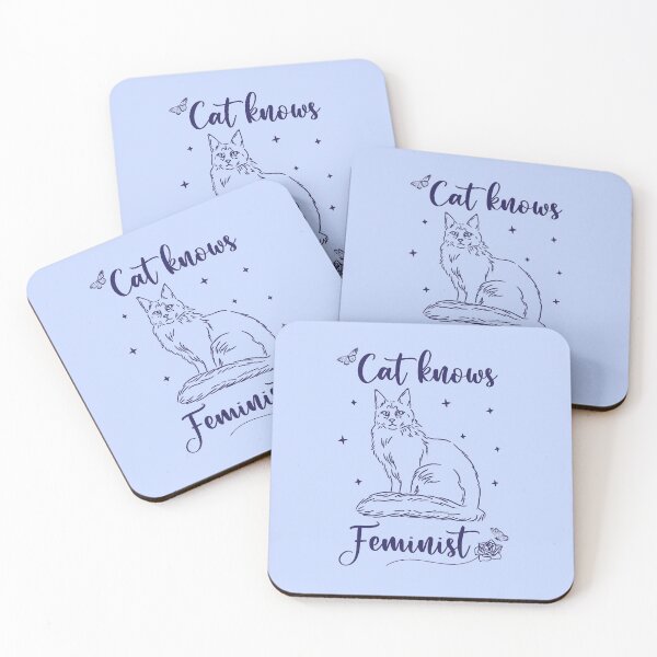 Item preview, Cat knows feminist designed and sold by Studio624.