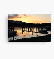 Sunset in the lakes Canvas Print