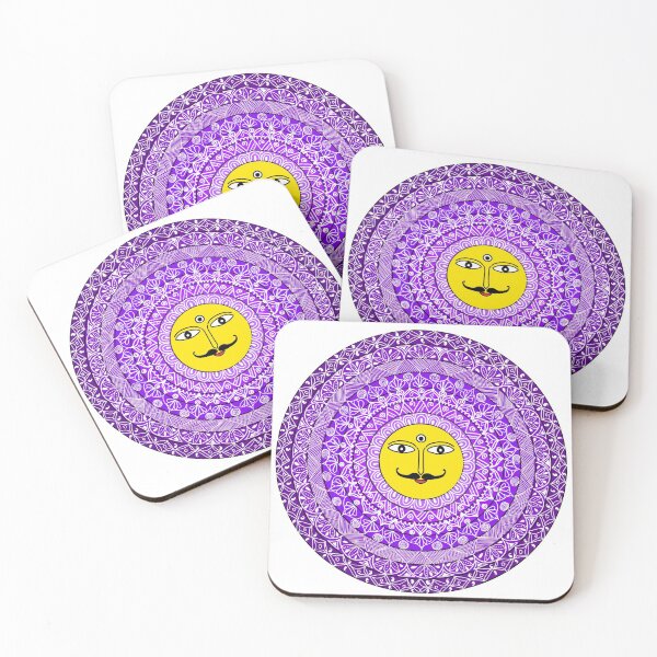 Item preview, Motivo de sol FolkArt con patrones tradicionales designed and sold by ArtforSoul21.