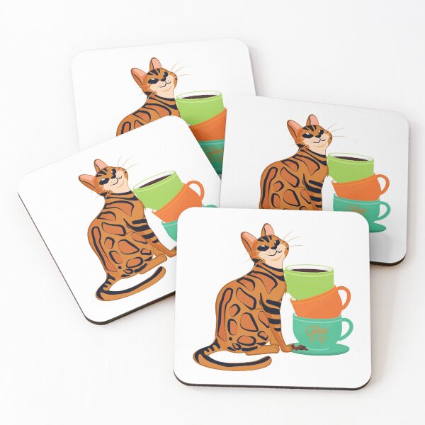 Item preview, Easily Distracted by Cats and Coffee designed and sold by Nathalie Aynié.