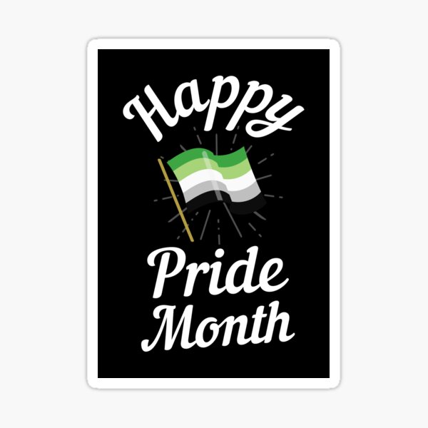 "Happy Pride Month Aromantic Aro Flag" Sticker For Sale By Bopfpix ...