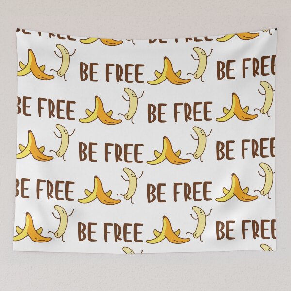 Item preview, Be Free Funny Naked Cute Banana Fruit designed and sold by Scratches Tees.