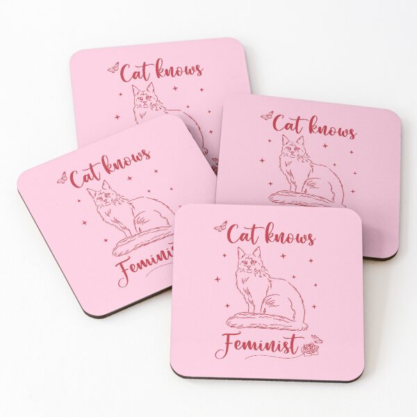 Item preview, Cat knows feminist designed and sold by Studio624.
