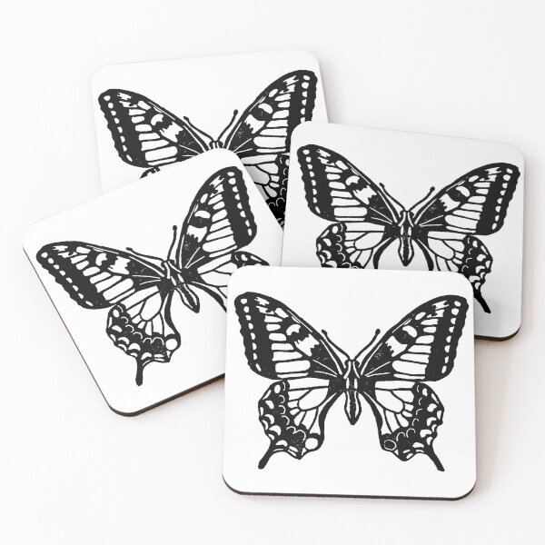 Item preview, Linocut print butterfly swallowtail designed and sold by sabine84.