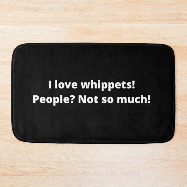 Aperçu de l'œuvre J'adore les whippets! Gens? Pas tellement! créée et vendue par uniqueitems.