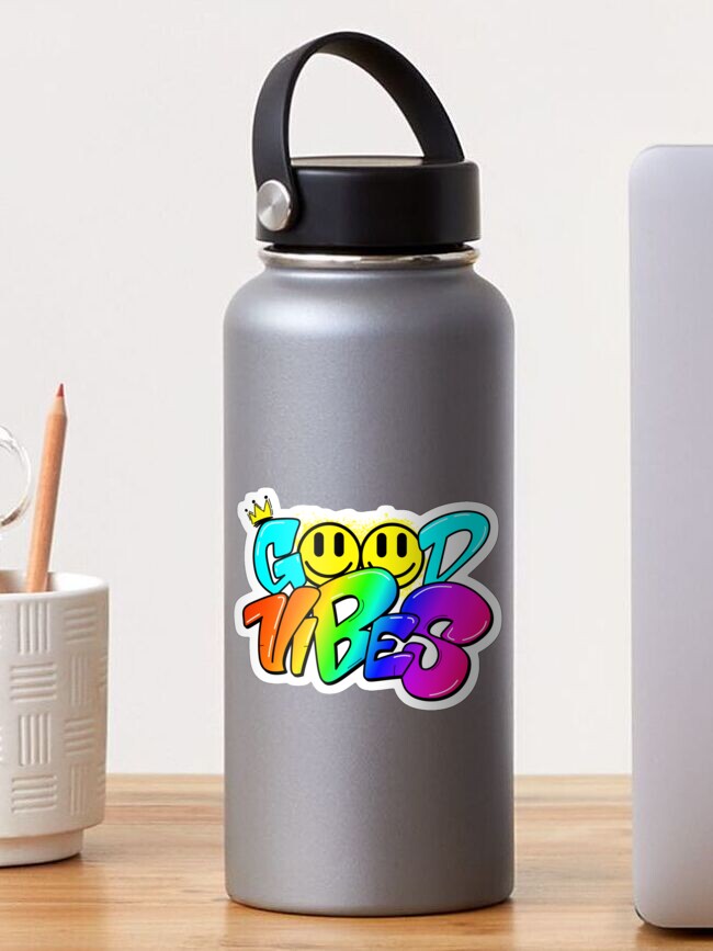 Good Vibes Only: Colourful Graffiti Design with a Positive Message Sticker  for Sale by ShutterStudios