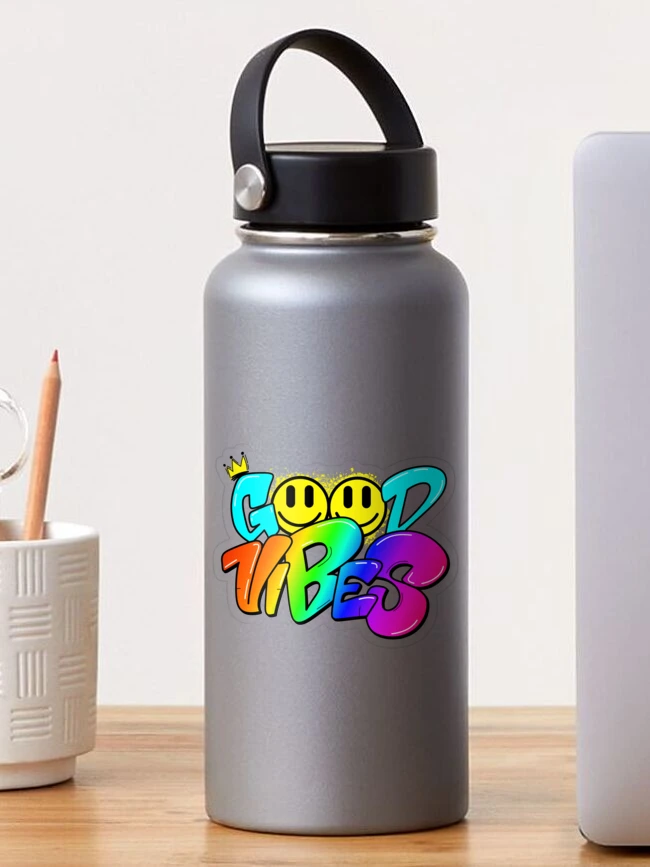 Good Vibes Urban Slang Colorful Text Sticker For Stationery Ready