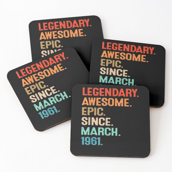 Item preview, Vintage Legendary Awesome Since March 1961 60th Birthday  designed and sold by christinero2.