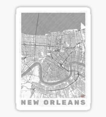 New Orleans Map Line Sticker