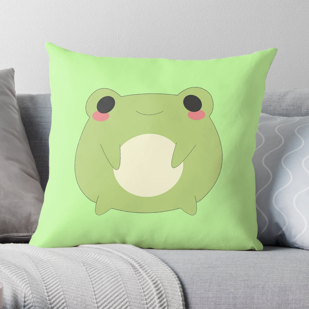 Cute Kawaii Frog Pillow for Sale by Lauresx