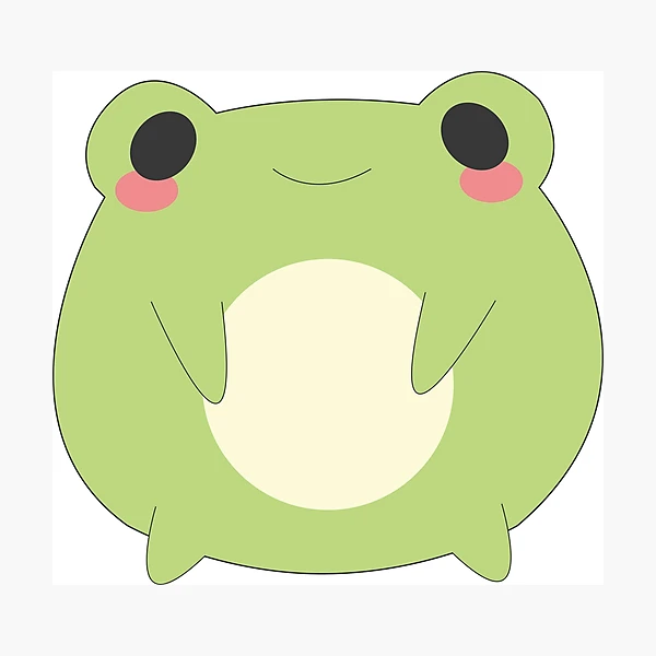 Cute Kawaii Frog | Photographic Print