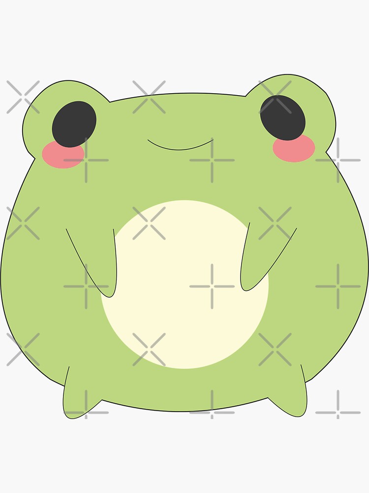 Cute Kawaii Frog Sticker for Sale by Lauresx