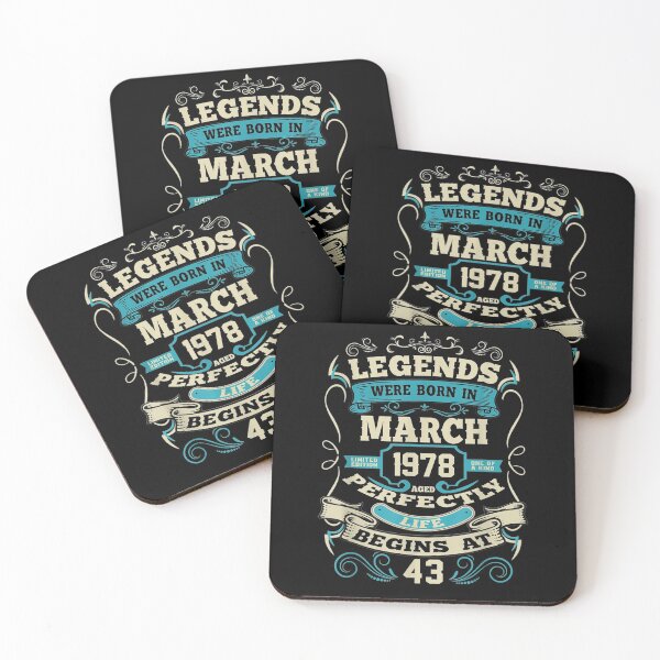 Item preview, Legends Were Born In March 1978 43th Birthday Gifts  designed and sold by christinero2.