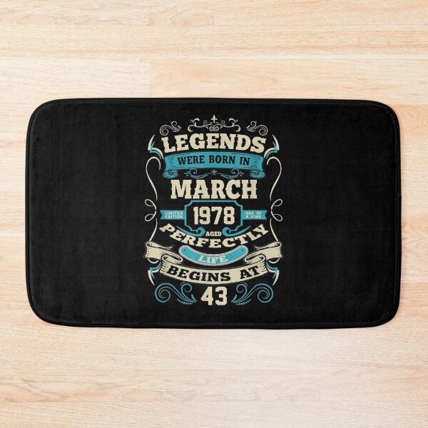 Item preview, Legends Were Born In March 1978 43th Birthday Gifts  designed and sold by christinero2.