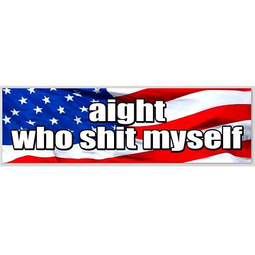 Artwork thumbnail, aight who shit myself bumper sticker by sophiesversion